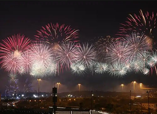 青冈县焰火晚会